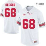 Youth NCAA Ohio State Buckeyes Taylor Decker #68 College Stitched Authentic Nike White Football Jersey UZ20Q63KO